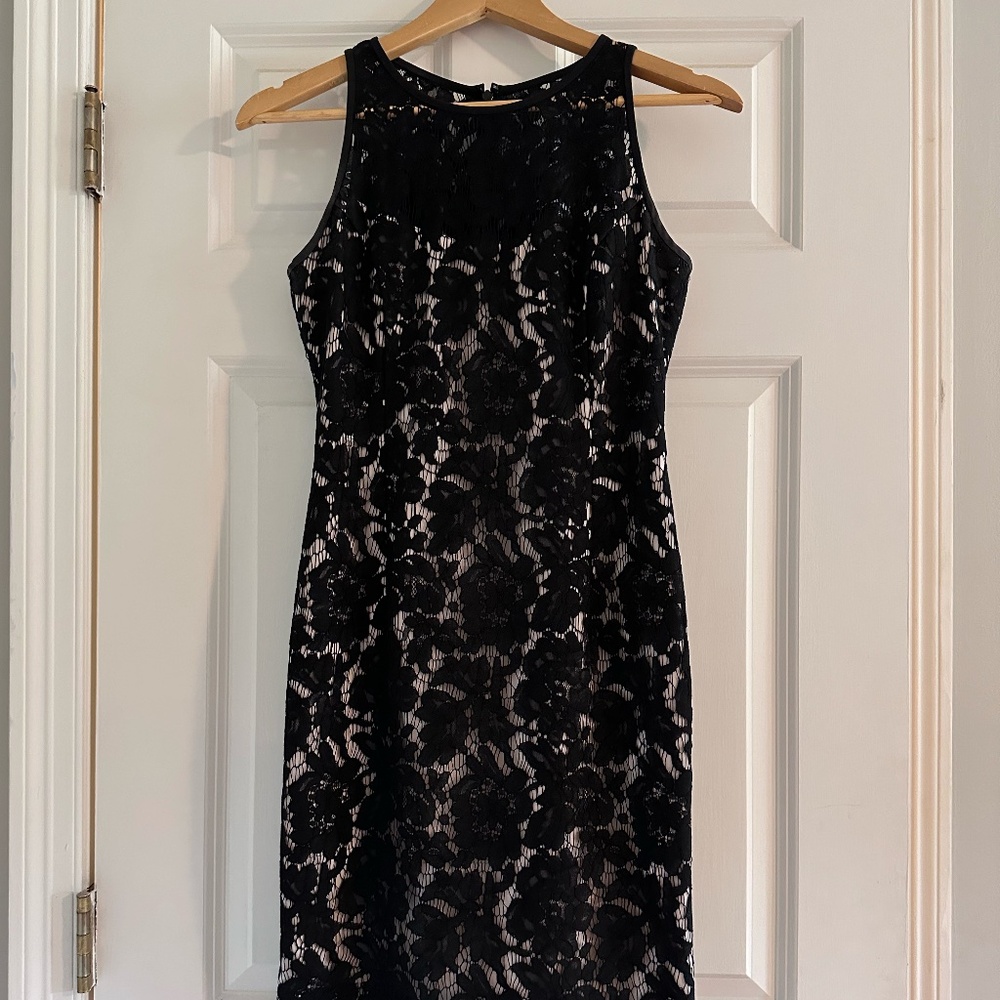 Black Lace White House Black Market Dress